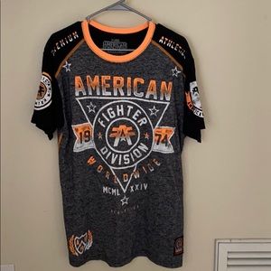 American Fighter Black and Orange T Shirt